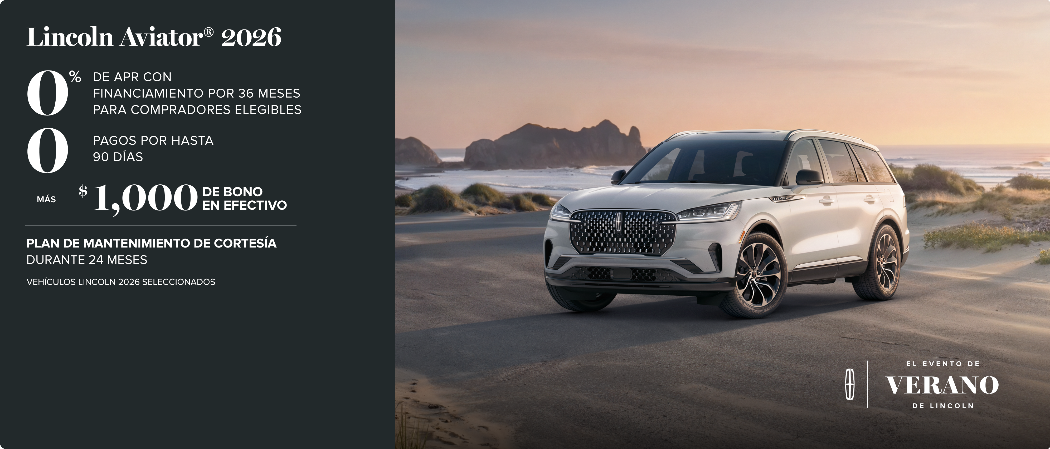 El Gran Venta de Verano de Lincoln. Lincoln Aviator 2026 - Visita al concesionario para más detalles