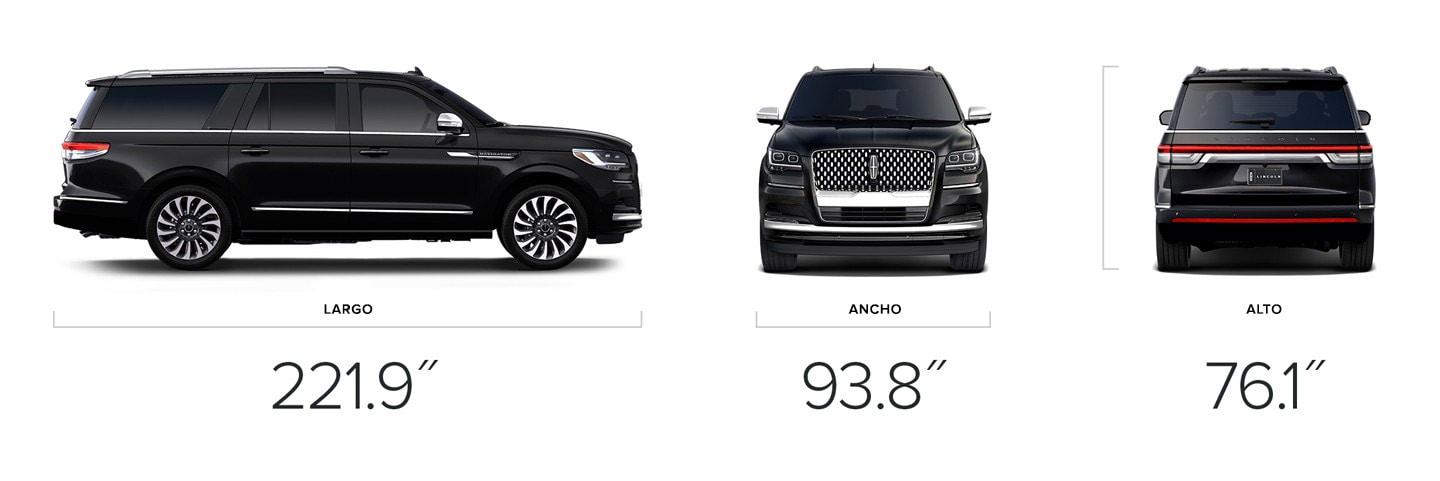 Una vista del perfil delantero y trasero de la SUV Lincoln Corsair® 2024 que muestra las dimensiones de largo, ancho y alto