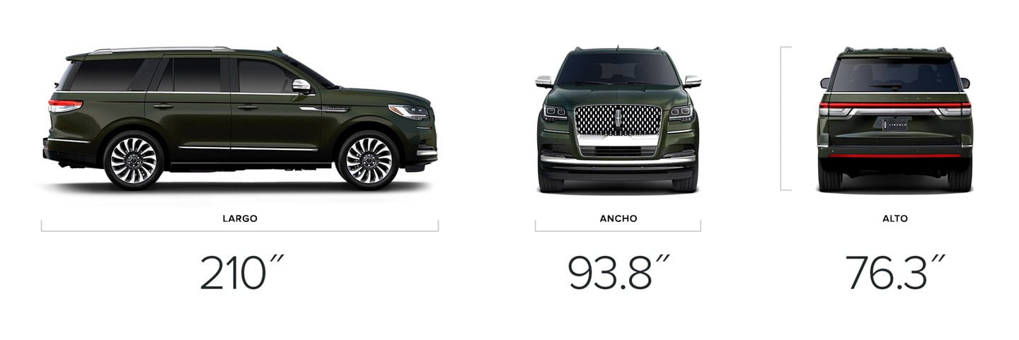 Una vista del perfil delantero y trasero de la SUV Lincoln Corsair® 2024 que muestra las dimensiones de largo, ancho y alto
