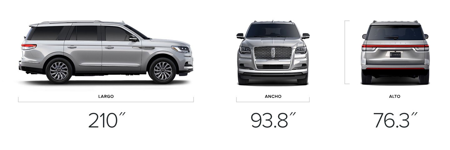 Una vista del perfil delantero y trasero de la SUV Lincoln Corsair® 2024 que muestra las dimensiones de largo, ancho y alto