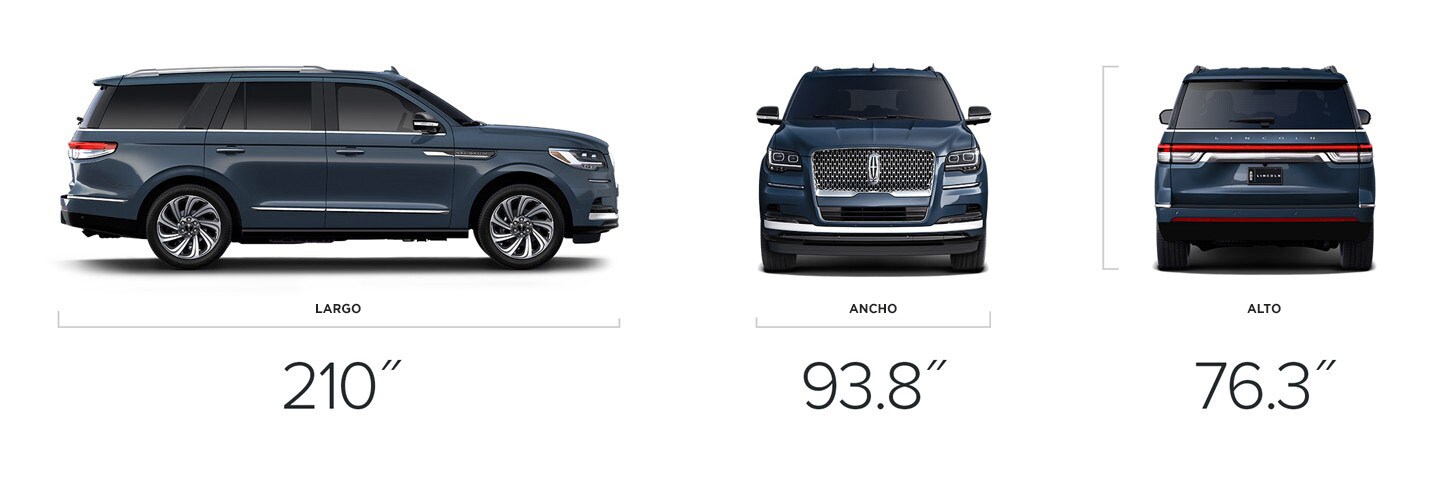 Una vista del perfil delantero y trasero de la SUV Lincoln Corsair® 2024 que muestra las dimensiones de largo, ancho y alto