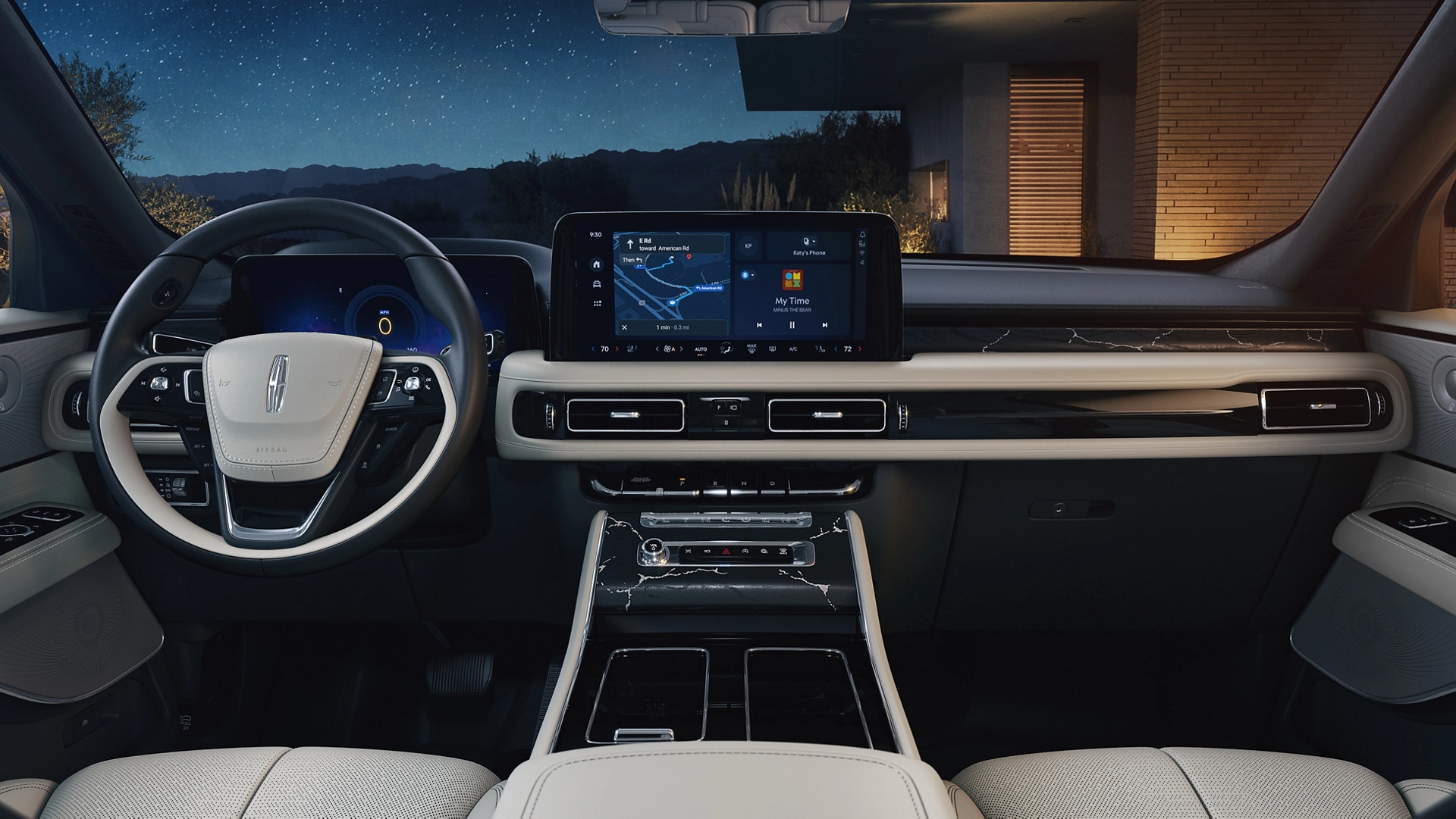 The Moonbeam interior theme inside a 2026 Lincoln Black Label™ Aviator® SUV